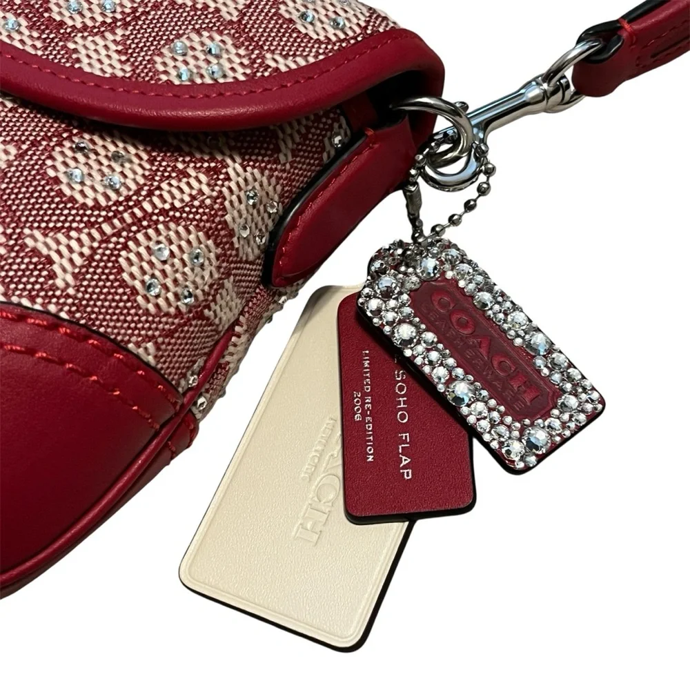 Coach Ruby Red Soho Flap Bag - Picture 9 of 11
